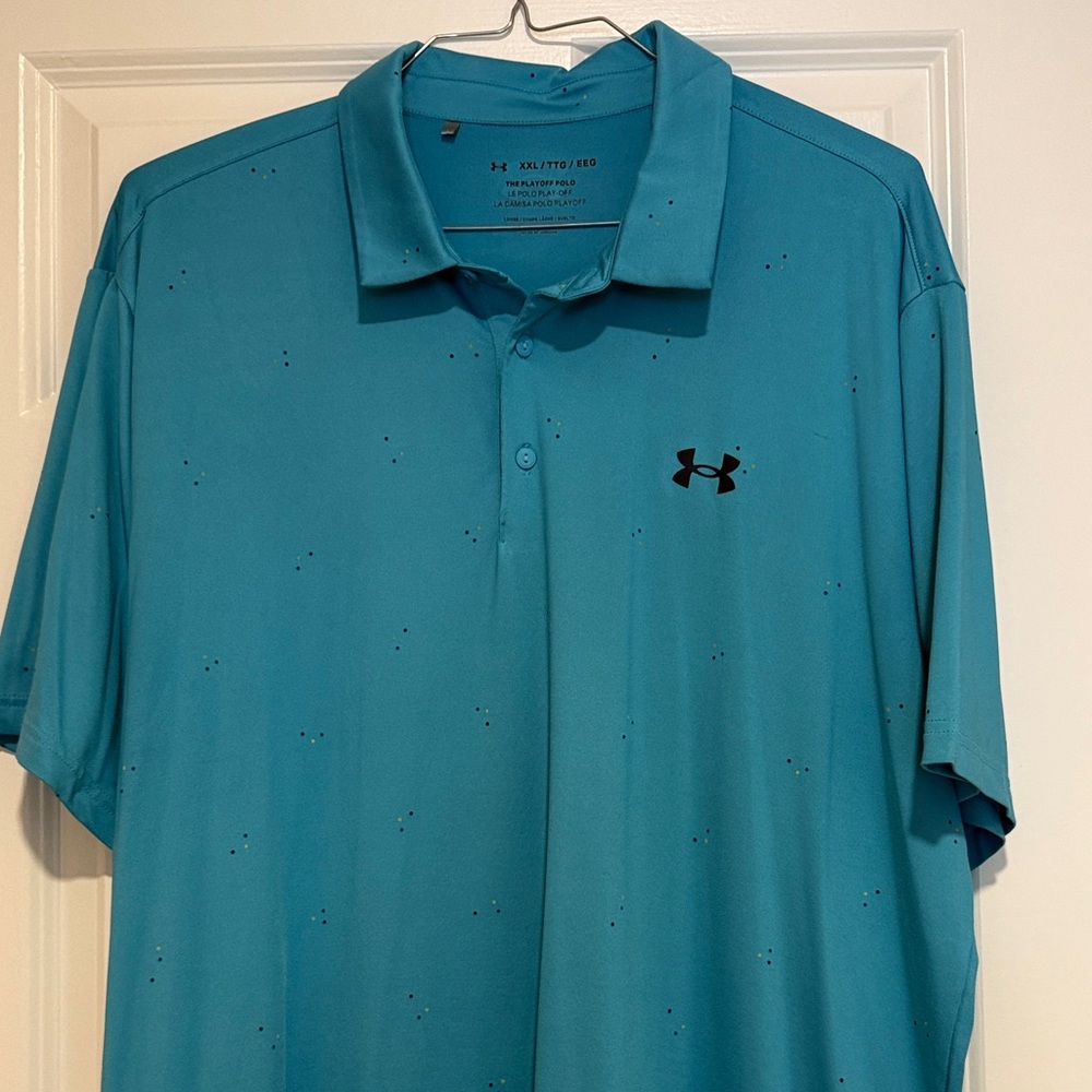 Under Armour Performance Polo - Turquoise with Speckled Pattern